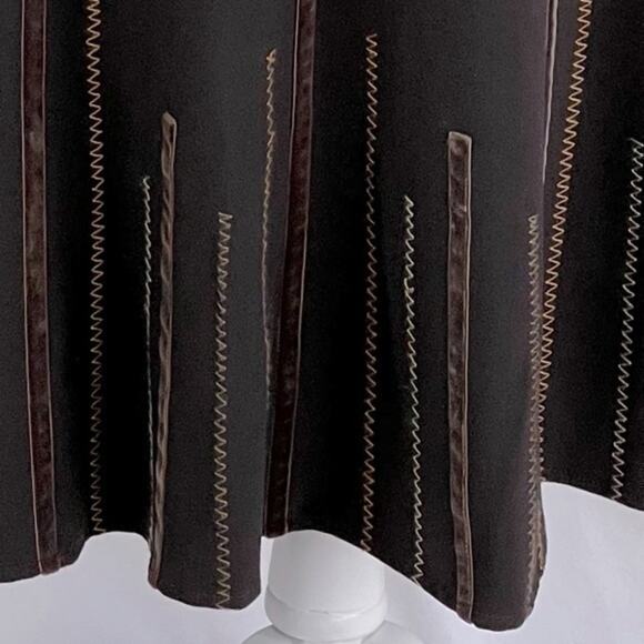 Anthropologie Tribal Velvet Ribbons & Embroidery Ballet Core Skirt NWOT Size 6 - Picture 2 of 10